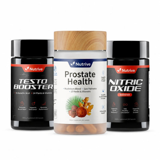 Das ultimative Trio für die Männergesundheit – Testosteron-Booster + Prostatagesundheit + Stickstoffmonoxid-Booster