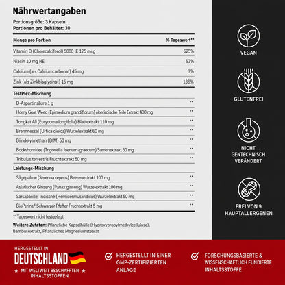 Das ultimative Trio für die Männergesundheit – Testosteron-Booster + Prostatagesundheit + Stickstoffmonoxid-Booster